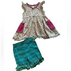 Wildflowers matching set - girls size 8